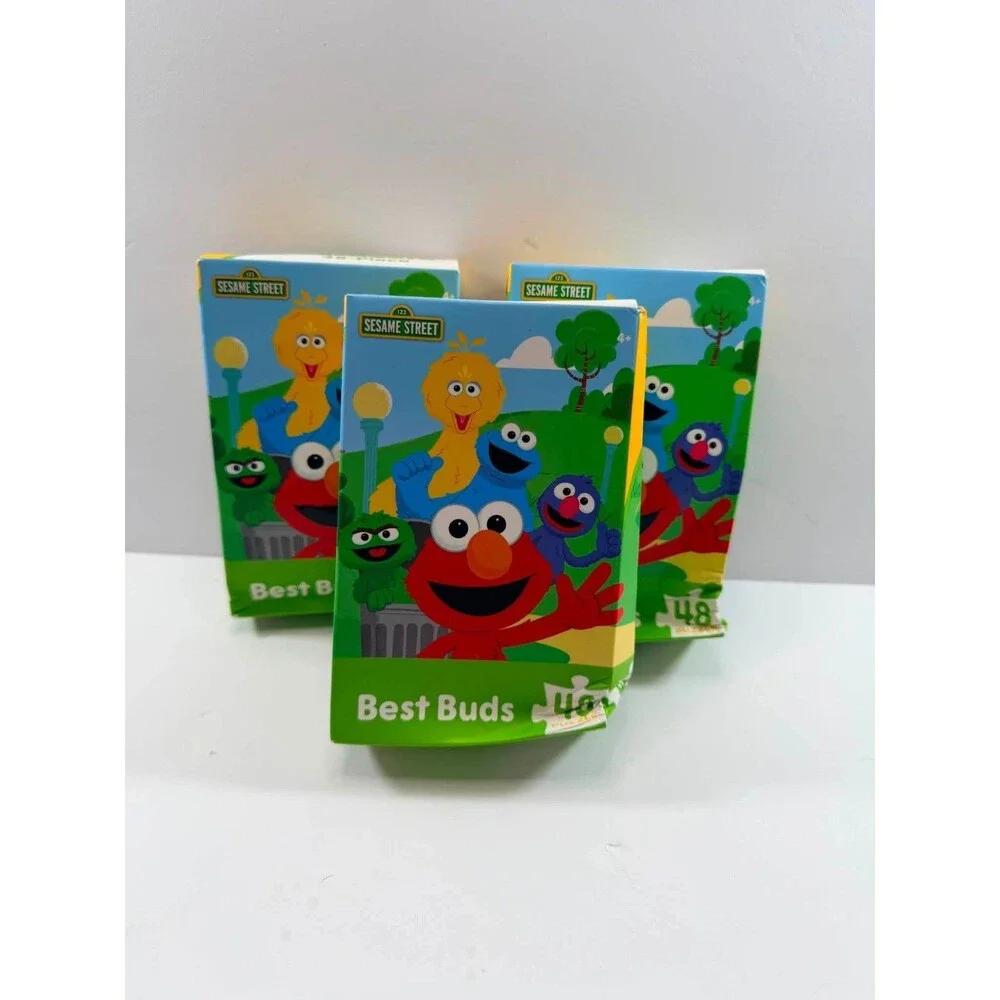 Sesame Street 48‑Piece Puzzles – Lot of 3 – Best Buds – All Pieces Included